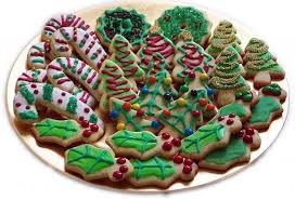 plate of christmas cookies