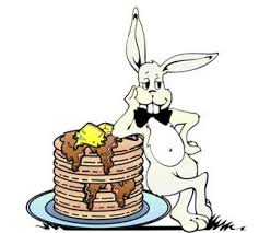 Easter Bunny with pancakes