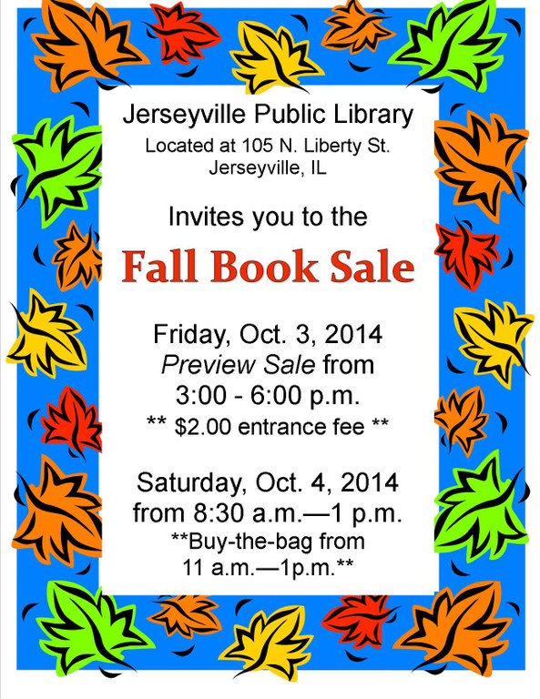 Fall Book Sale Flier 2014