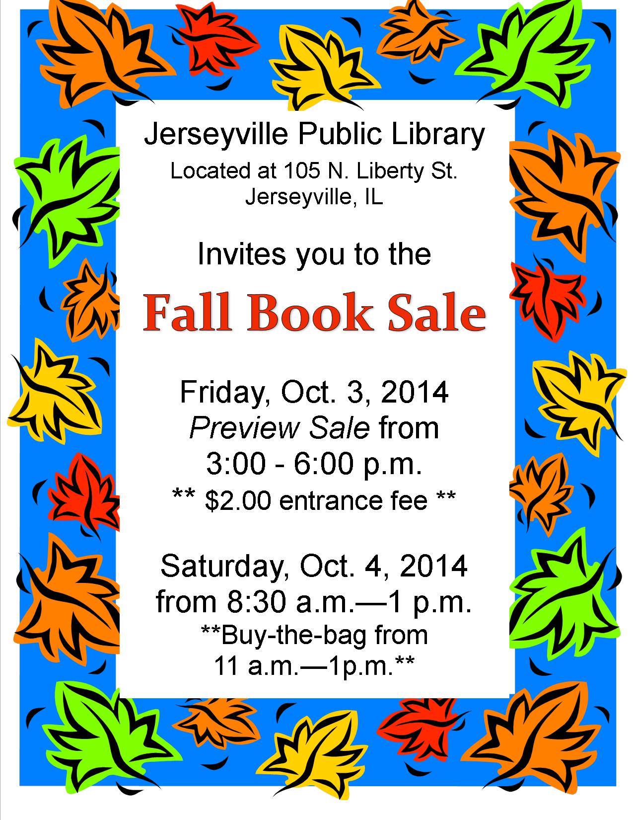 Fall Book Sale Flier 2014