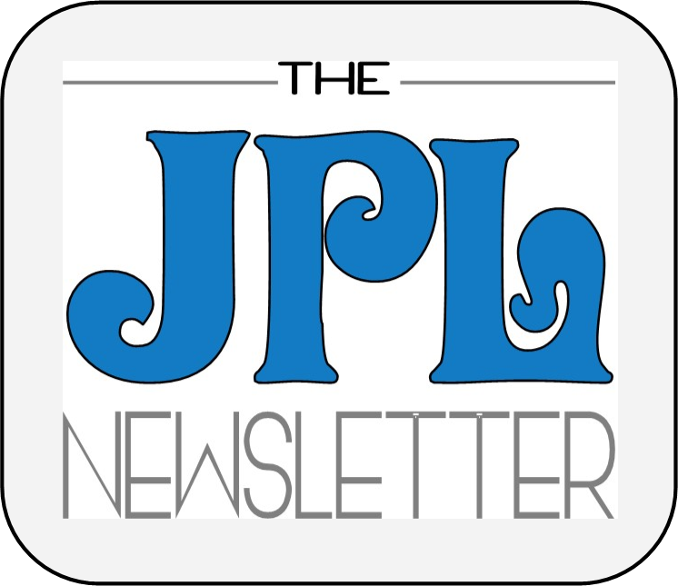 Icon for the link to our monthly newsletter.  It says The JPL Newsletter