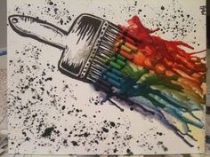 paintbrush crayon art