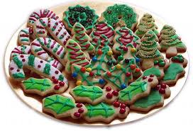 plate of christmas cookies