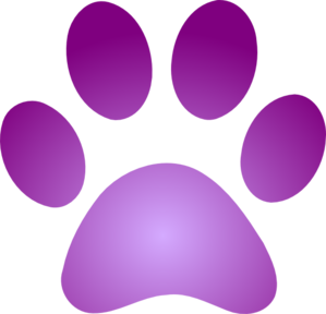 purple paw print